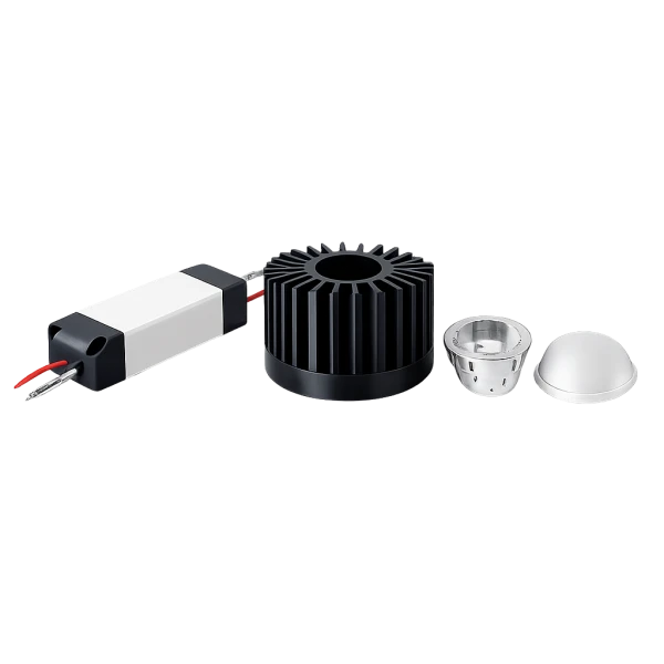 LED komponentai ir priedai