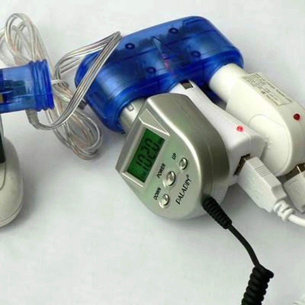 Vista lateral del adaptador mechero coche triple 3 en 1