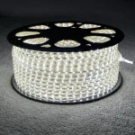 Detalle de la tira LED 220V SMD5050 con protección IP65 y 60 LEDs por metro