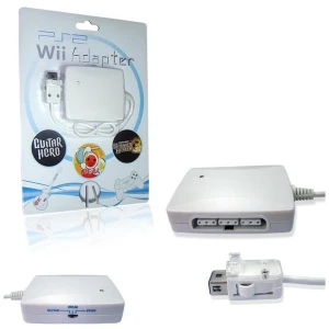 PS2 valdiklių 3 viename adapteris Wii – prijunkite valdiklius, gitaras ir būgnus