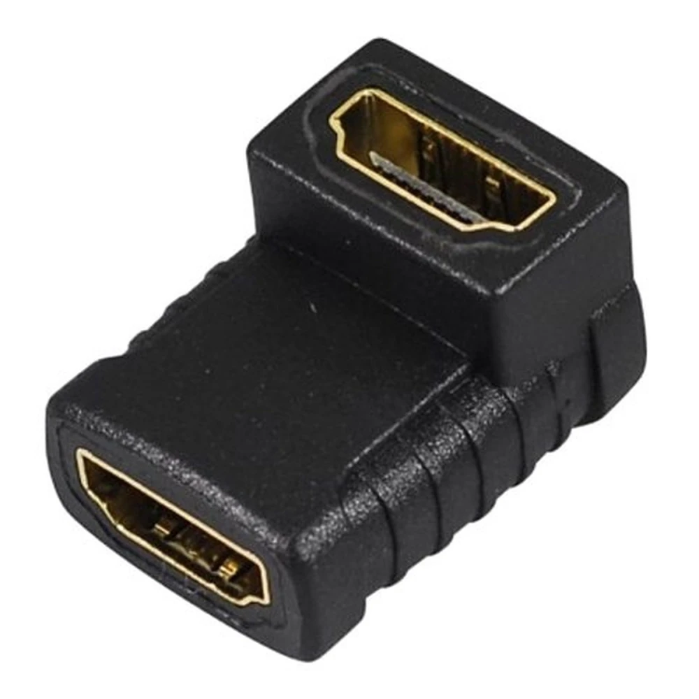 HDMI lizdas į HDMI lizdą 90° adapteris kompaktiškoms ir saugioms jungtims