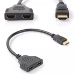 HDMI vyriškas į 2 HDMI moteriškas išvestis splitter satkit