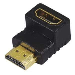 HDMI vyriškas į HDMI moteriškas adapteris 90° kompaktiškoms jungtims