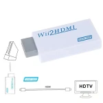 Vista del adaptador Wii2HDMI para Nintendo Wii con puerto HDMI y salida de audio