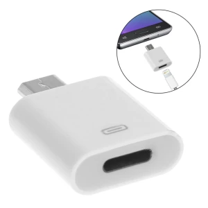 8 kontaktų Lightning lizdas į Micro USB kištuką adapteris