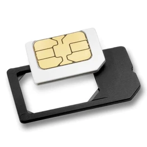 Lankstus MicroSIM į SIM adapteris juodas iPhone ir iPad