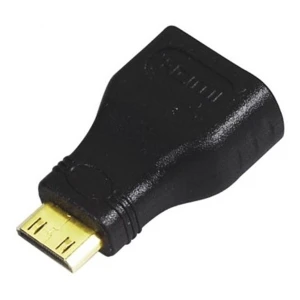 Mini HDMI vyriškas į HDMI moteriškas adapteris vaizdo ir garso jungčiai