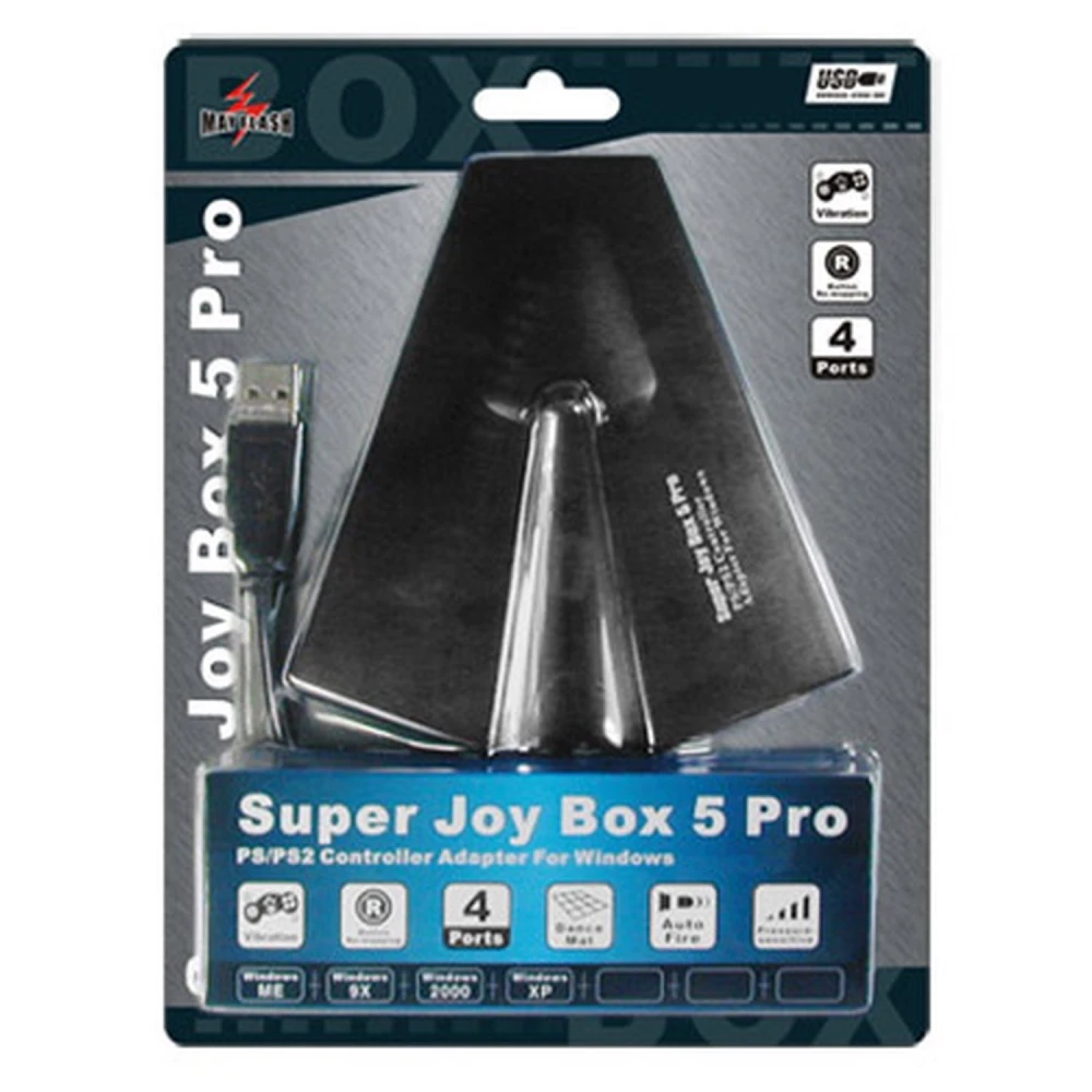 Super Joybox 5 Pro PS2 į PC adapteris su 4 pulteliais, suderinamas su Windows