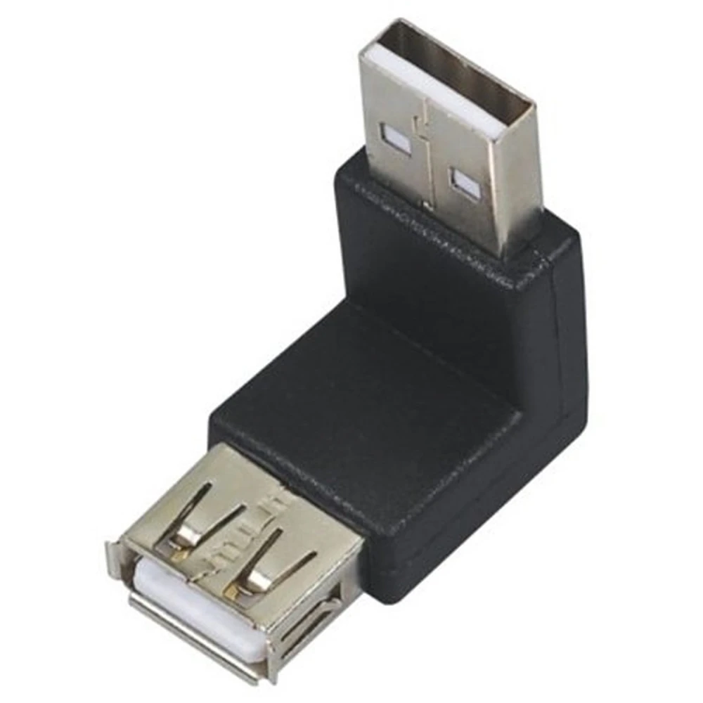 USB vyriškas į USB moteriškas adapteris 90° kampu