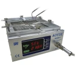 Aoyue 853a++ išankstinio kaitinimo stotelė su skaitmeniniu valdymu ir ištraukiamu laikikliu