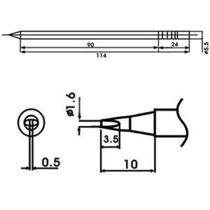 Aoyue LF-16D lituoklio antgalis su kaitinimo elementu
