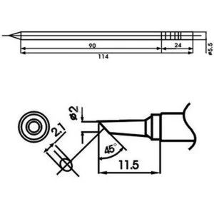 Aoyue LF-2BC lituoklio antgalis su kaitinimo elementu profesionaliam litavimui