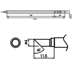 Aoyue LF-4C lituoklio antgalis su kaitinimo elementu lituoklio stotims