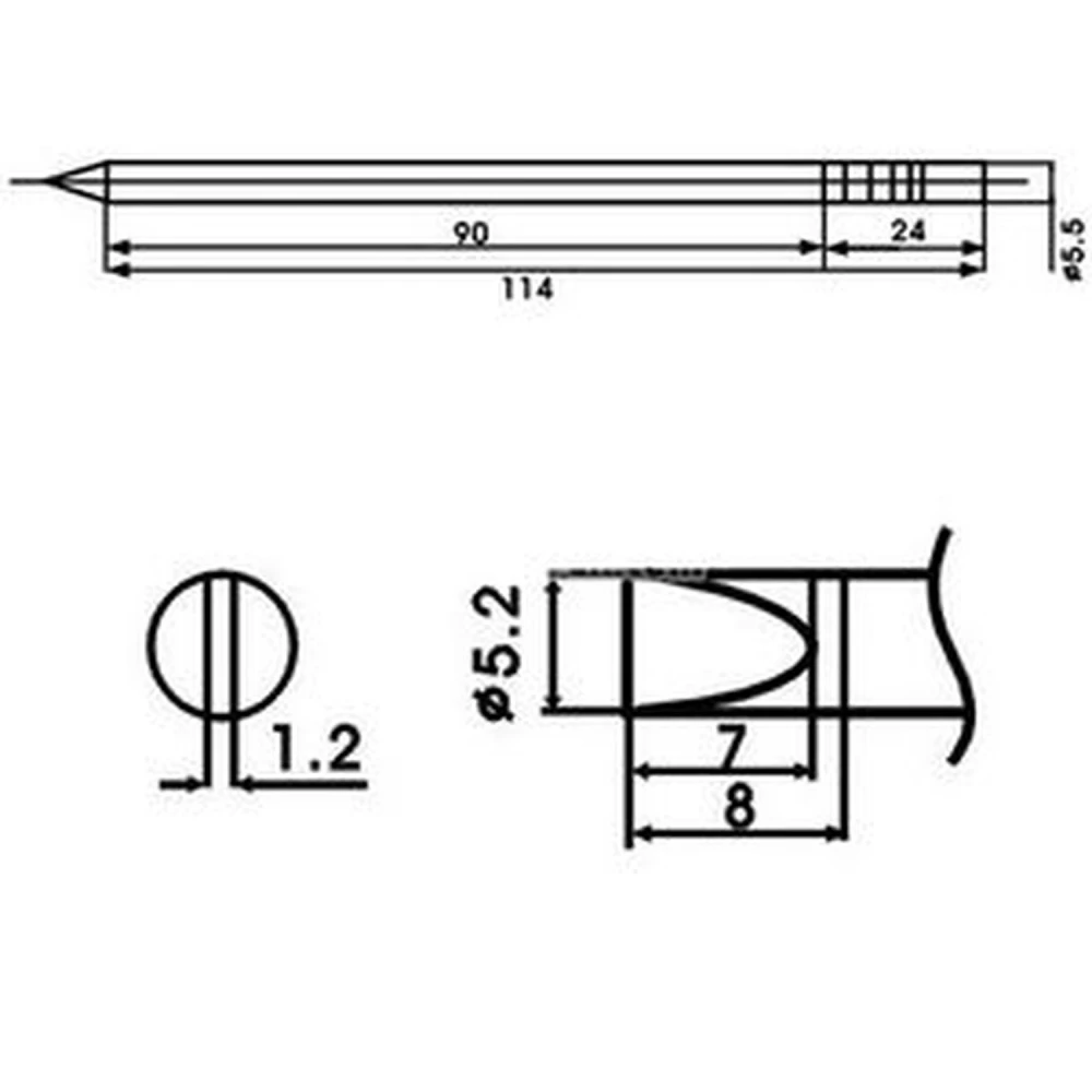 Aoyue LF-52D lituoklio antgalis su kaitinimo elementu litavimo stotims