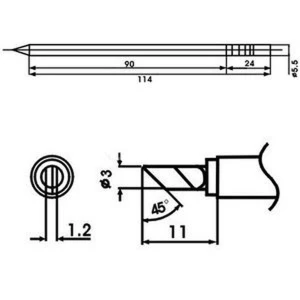 Aoyue LF-KU lituoklio antgalis su kaitinimo elementu litavimo stotims