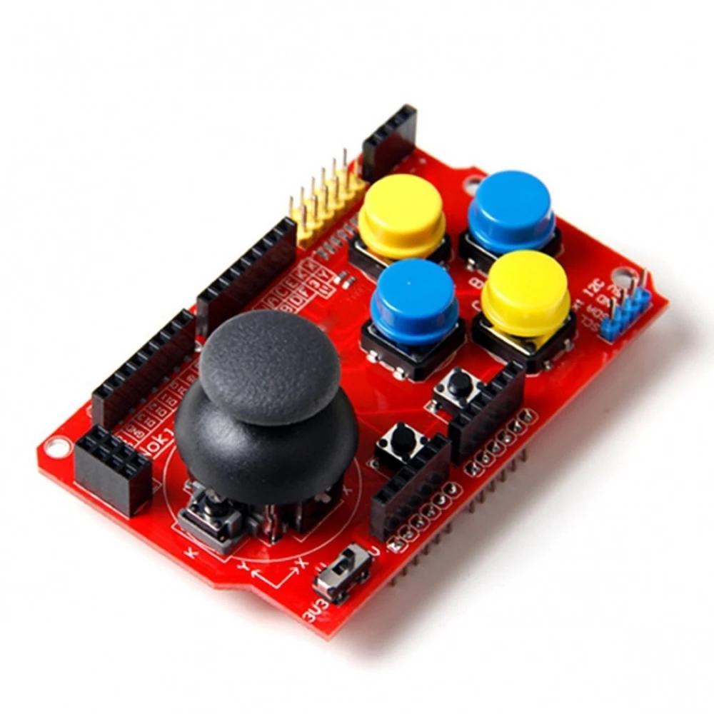 Arduino Joystick Shield – vairasvirtės plokštė Arduino Uno ir Mega