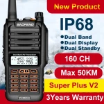 Baofeng UV9R Plus ilgo nuotolio racija su 160 kanalų VHF/UHF