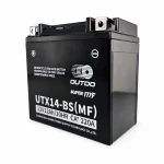 Motociklo Akumuliatorius AGM 12V 12Ah OUTDO UTX14-BS(MF) - Suderinamas su Yuasa YTX14-BS / GTX14-BS / ETX14-BS