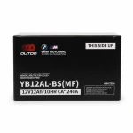 Moto Akumuliatorius AGM 12V 12Ah OUTDO YB12AL-BS(MF) - Suderinamas su Yuasa YB12AL-A2 / GS YB12AL-A2 / 12N12-4A-1 (flooded analogas)