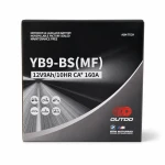 Moto Akumuliatorius AGM 12V 9Ah OUTDO YB9-BS(MF) - Suderinamas su Yuasa YB9-B / GS GM9Z-3B-1 / GS YB9-B / 12N9-4B-1 (flooded)