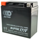 Bateria Moto YTX14-BS Gel Bateria de Gel OUTDO vista lateral