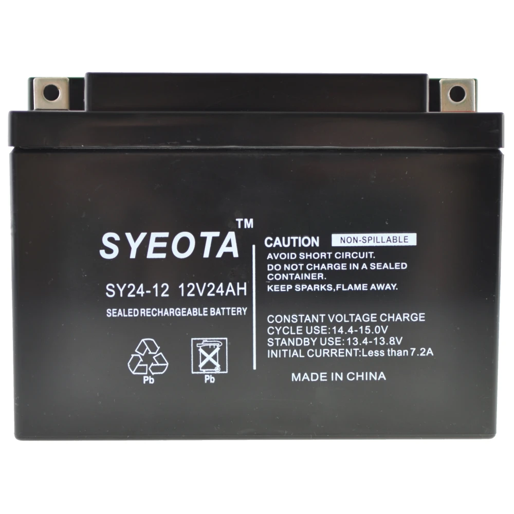 Bateria plomo sellada SY24-12 12V 24Ah recargable en caja compacta