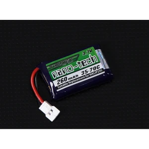 JD-385 kvadrokopterio baterija Turnigy Nano-Tech 260mAh 1S 3.7V JXD dronams