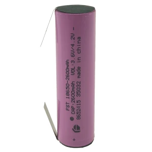 Aukštos kokybės įkraunama 18650 baterija 2600mAh 3,7V su litavimo juostele