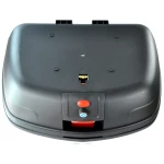 Universalus 46 litrų moto bagažinė sidabrinė - XXL dėžė 2 šalmams su spyna