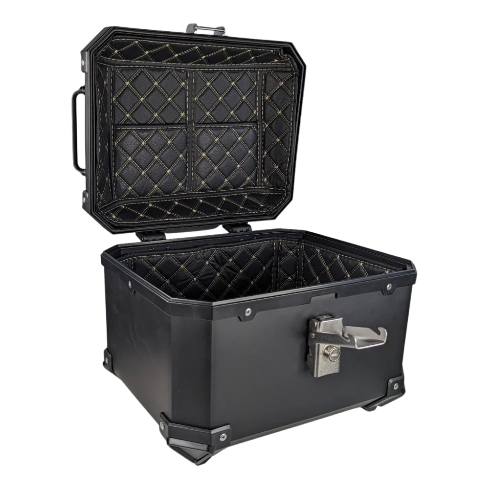 Universalus 36L motociklo bagažinė su juosmens atrama ir kvadratine ABS dėže