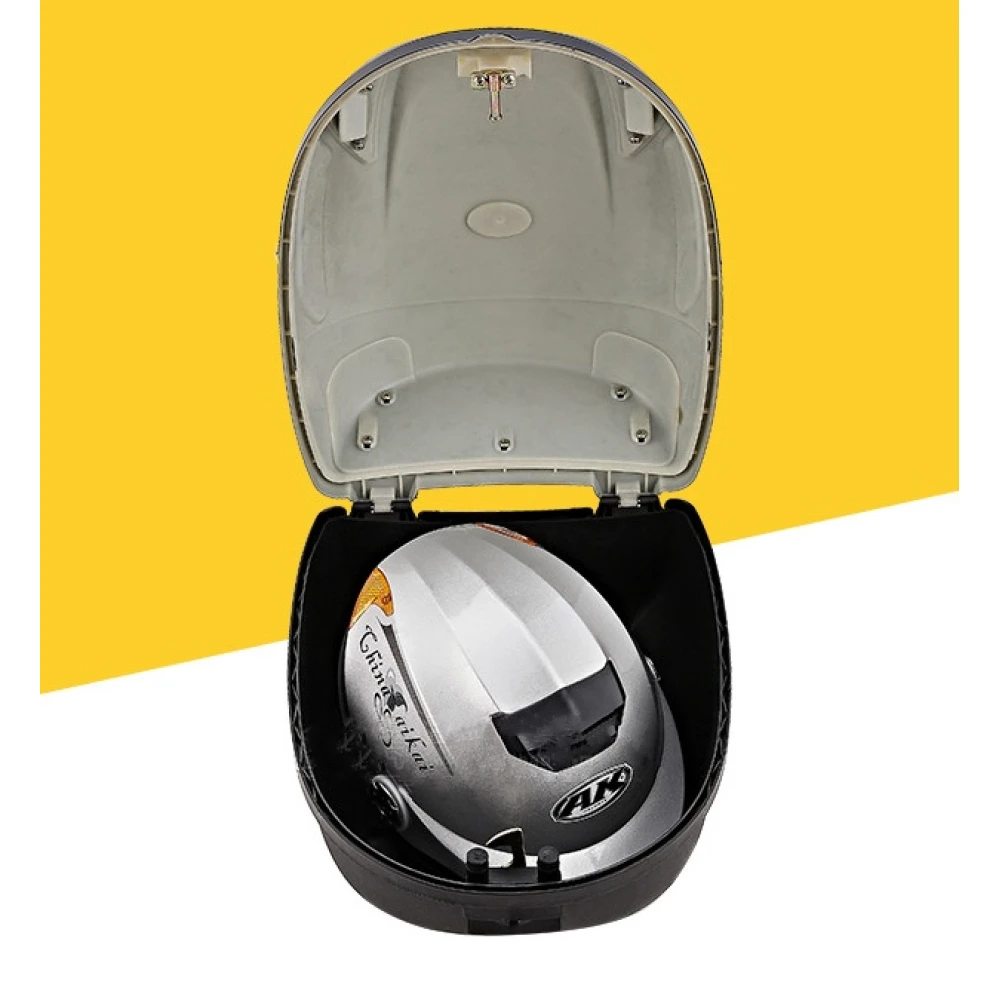 Dviračio šalmo dėžė 17L juoda JZH-818 1 šalmui su spyna