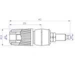 Conectores 4mm hembra rojo y negro BS4827 Amass para instrumentos de medición