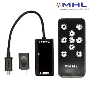 MHL į HDMI adapterio kabelis su pulteliu Galaxy S2, S3, S4, S5, Note 2 ir HTC One