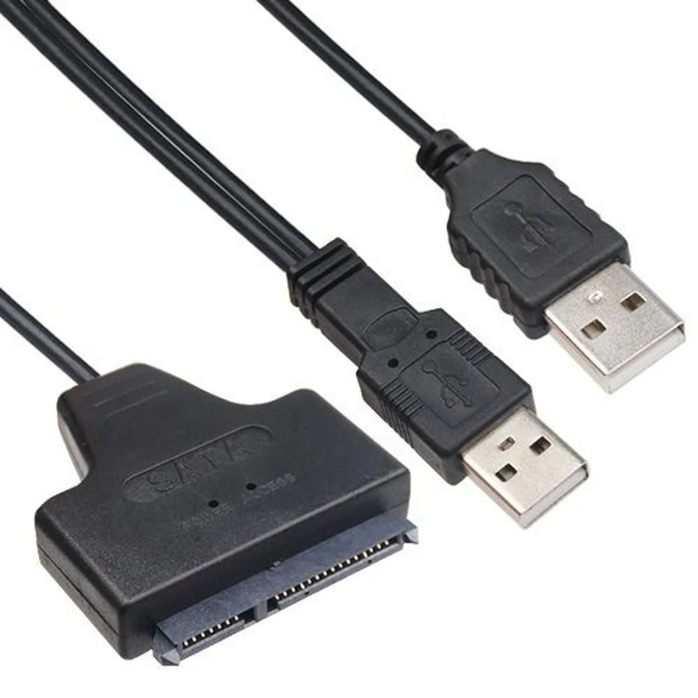 Didelės spartos USB 2.0 adapterio kabelis 2.5 SATA diskui