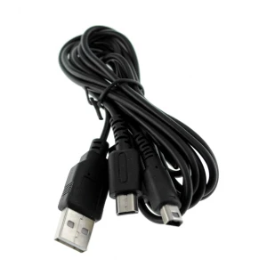 Suderinamas dvigubas USB įkrovimo laidas NDSLITE, NDSI, DSI XL ir 3DS