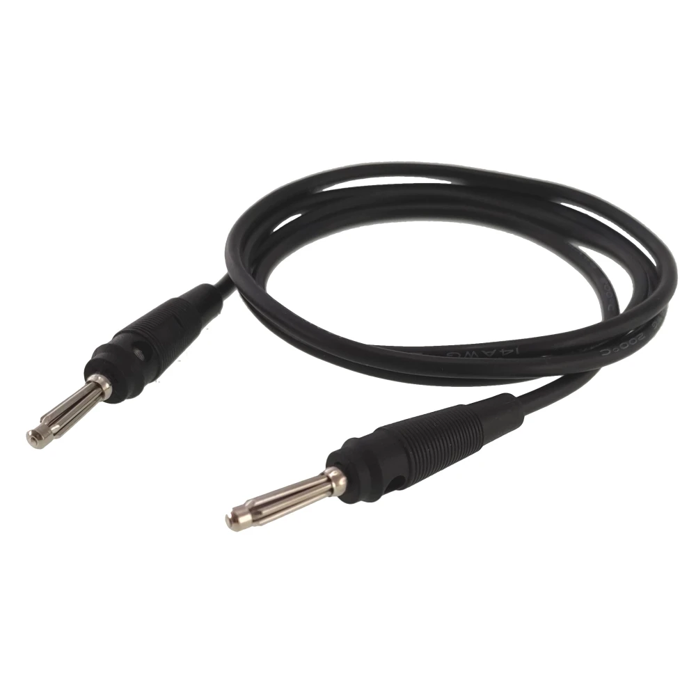 4mm banana male-to-male test cable 1m black 14AWG