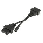 OBD1 į OBD2 kabelis Mitsubishi ir Hyundai – 12Pin į 16Pin diagnostikos adapteris