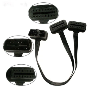 OBD2 skirstomasis 16 kontaktų ilginamasis kabelis automobilių diagnostikai