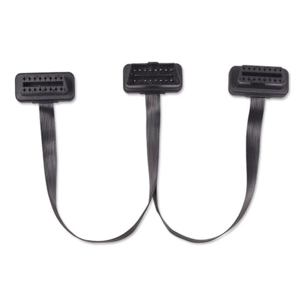 Cable OBD2 Divisor Adaptador De Extensión 16 Pines satkit mostrando flexibilidad del cable