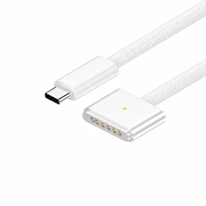 USB-C į MagSafe 3 140W laidas MacBook Pro ir Air – 2 m pintas, Balta