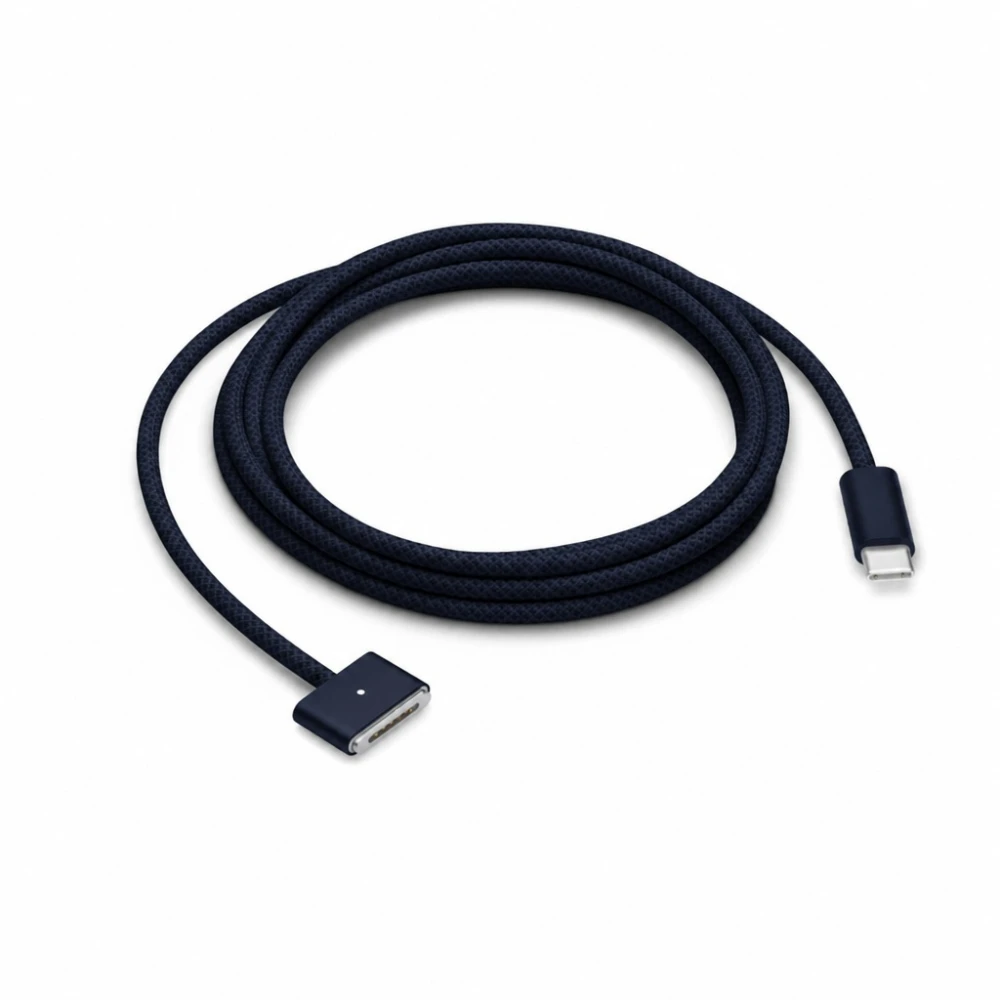 USB-C į MagSafe 3 140W laidas MacBook Pro ir Air – 2 m pintas, Vidurnaktis