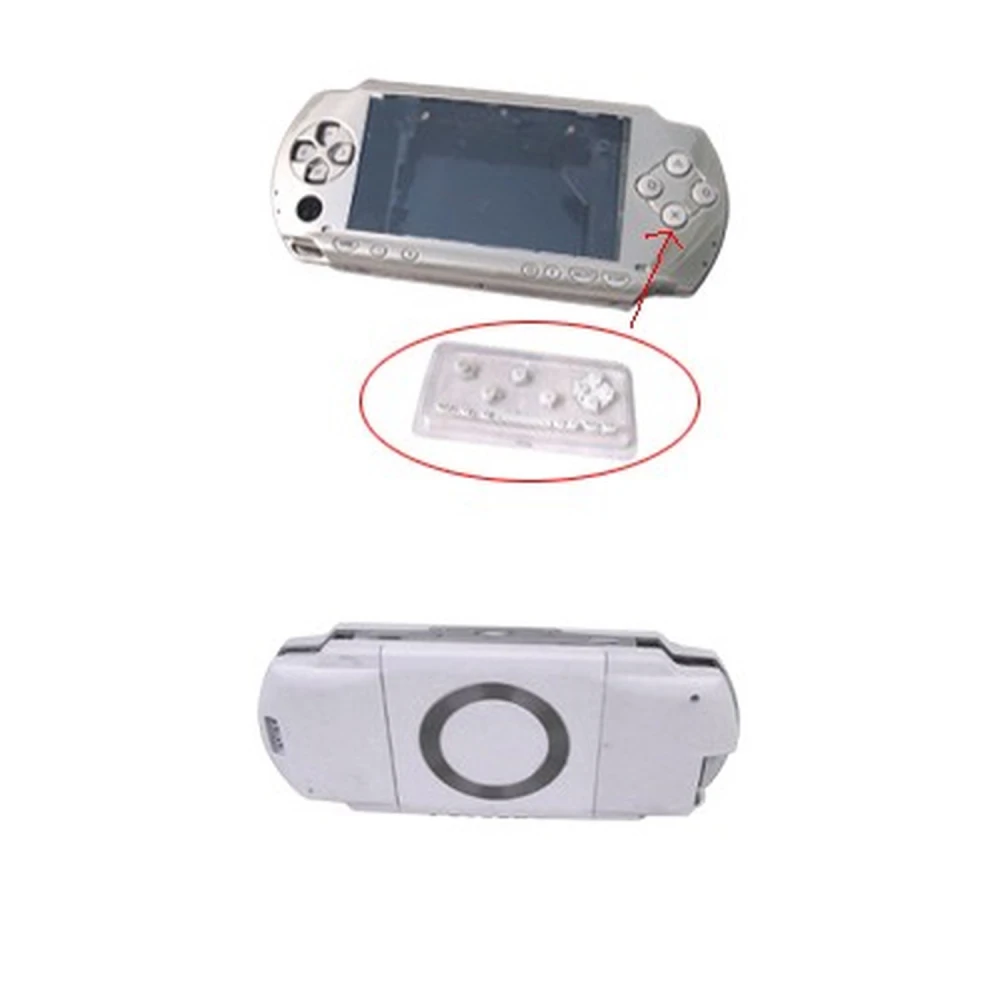 Pilnas baltas PSP korpusas su mygtukais remontui ir personalizavimui