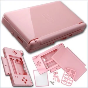 Rožinis Nintendo DS Lite korpusas pilnam keitimui ir personalizavimui