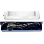 Vista lateral del Ceramic Solder Pot 600w mostrando dimensiones internas