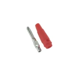 Conector banana 4mm rojo BP4526 con detalles de diseño