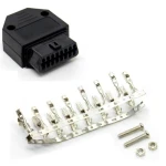 Imagen del conector OBD2 hembra universal y sus componentes