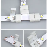 Vista lateral del conector Tipo L para tira LED 5050 10mm 2 pin RGB