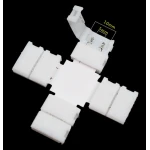 LED X formos spaudžiamos jungtys 10mm 2Pin 5050 RGB juostoms