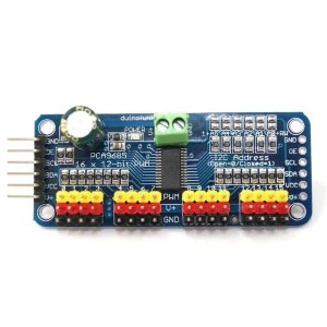 PCA9685 16 kanalų 12 bitų PWM I2C servų valdiklis, suderinamas su Arduino