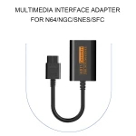 Adaptador HDMI para consolas retro Nintendo SNES y GameCube en color negro